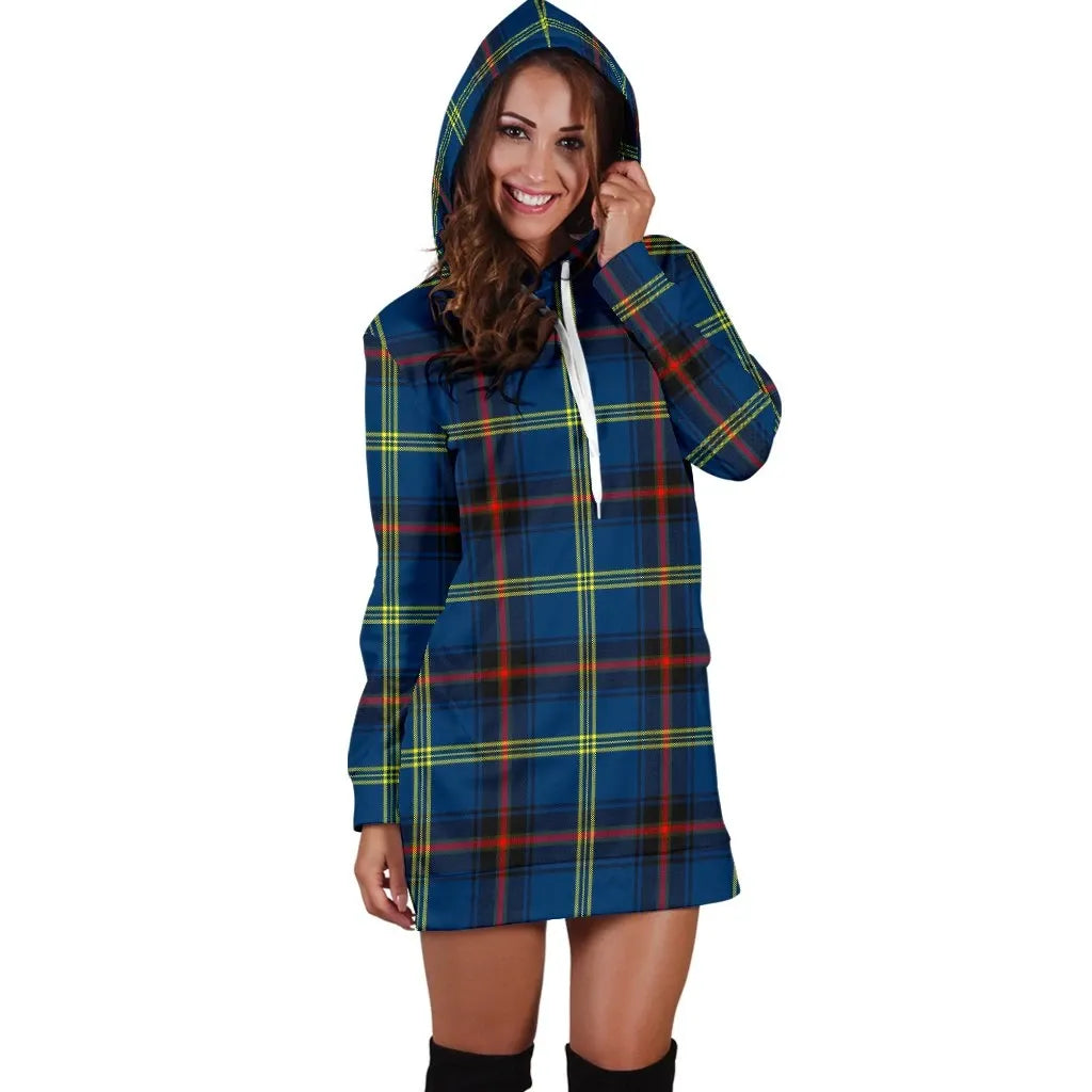 Grewar Tartan Plaid Hoodie Dress