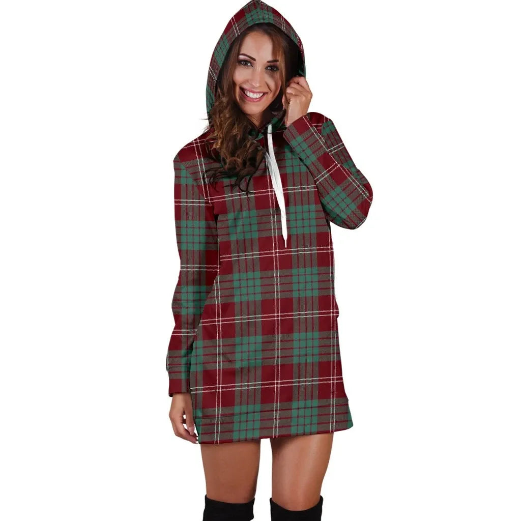 Crawford Modern Tartan Plaid Hoodie Dress