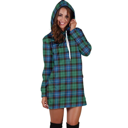 Hunter Ancient Tartan Plaid Hoodie Dress