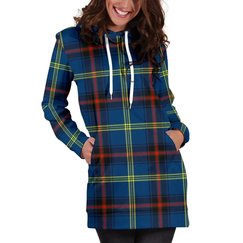 Grewar Tartan Plaid Hoodie Dress