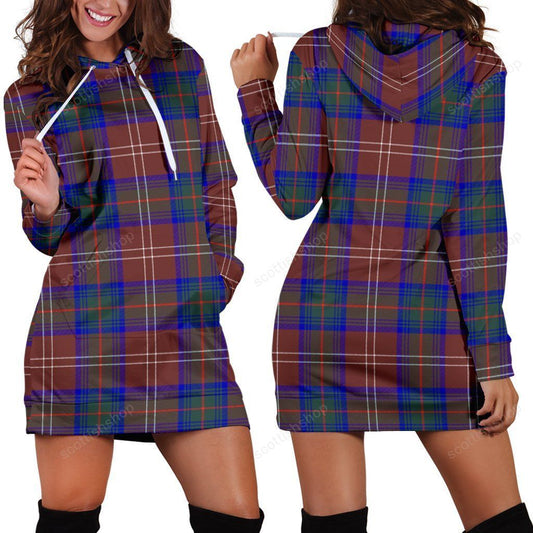 Chisholm Hunting Modern Tartan Plaid Hoodie Dress