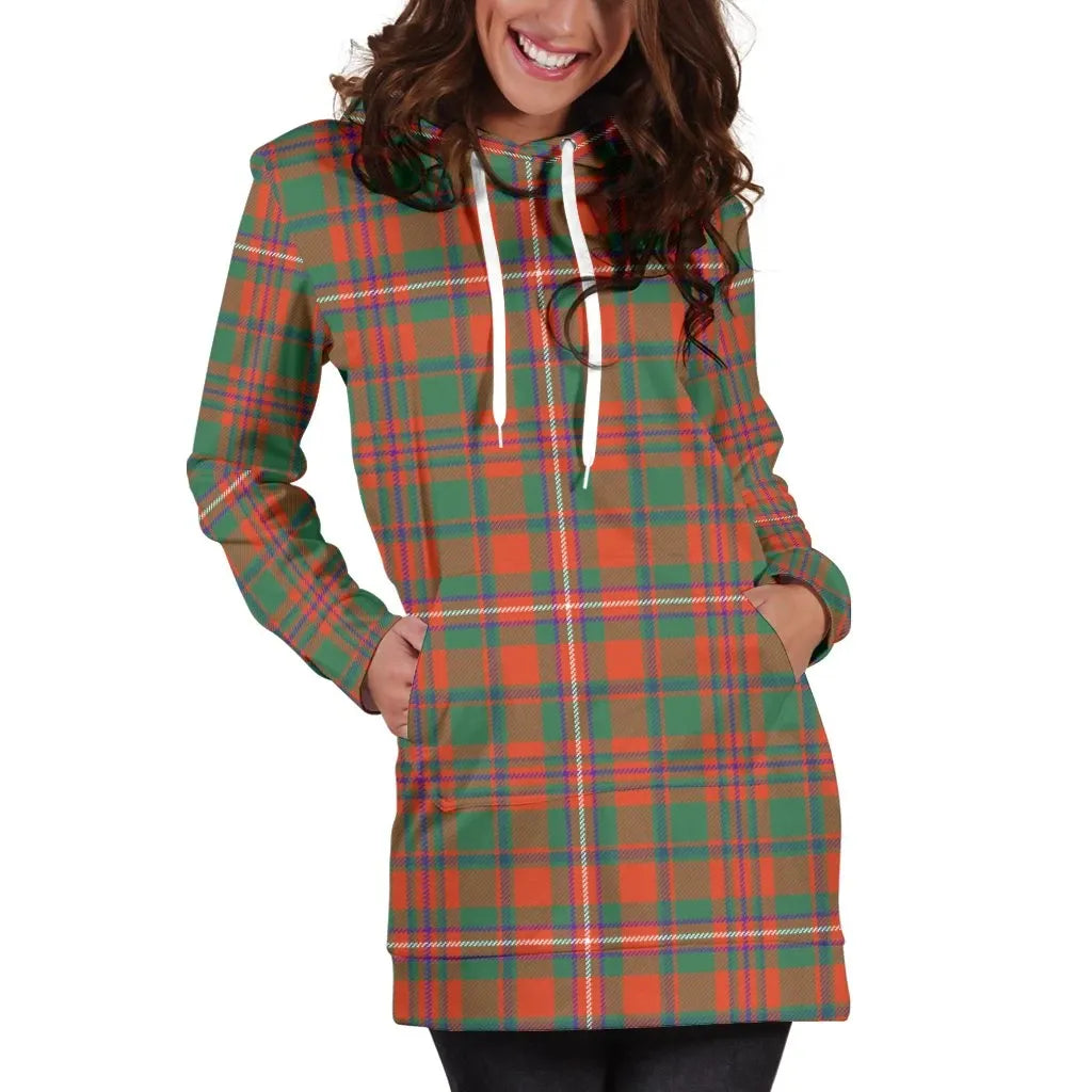 MacKinnon Ancient Tartan Plaid Hoodie Dress