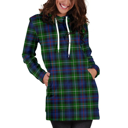 MacKenzie Modern Tartan Plaid Hoodie Dress