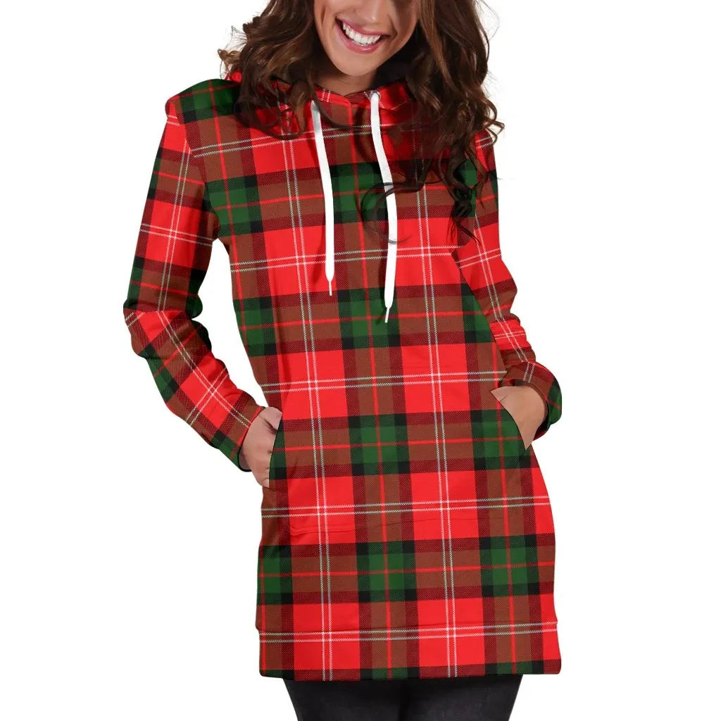 Nesbitt Modern Tartan Plaid Hoodie Dress