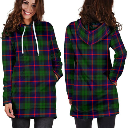 Urquhart Modern Tartan Plaid Hoodie Dress