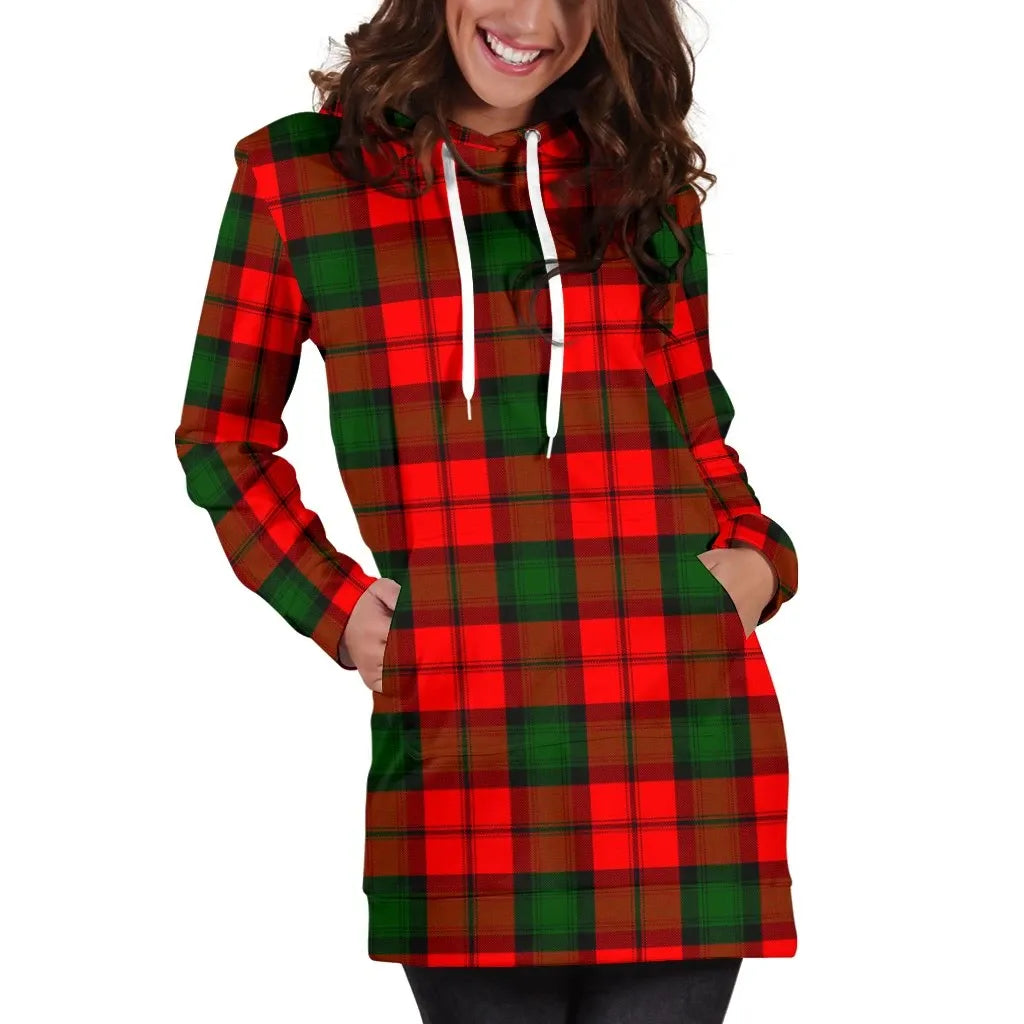 Kerr Modern Tartan Plaid Hoodie Dress