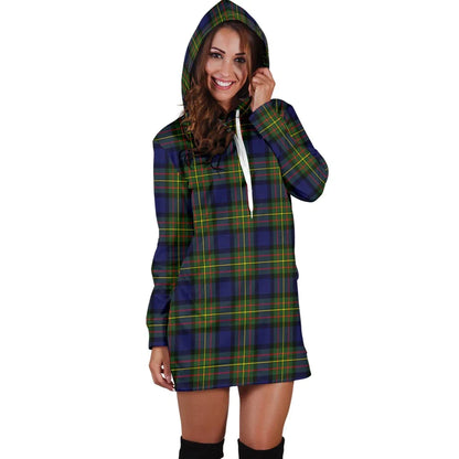 MacLay Modern Tartan Plaid Hoodie Dress