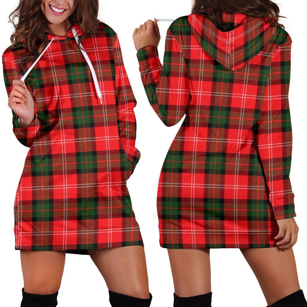 Nesbitt Modern Tartan Plaid Hoodie Dress