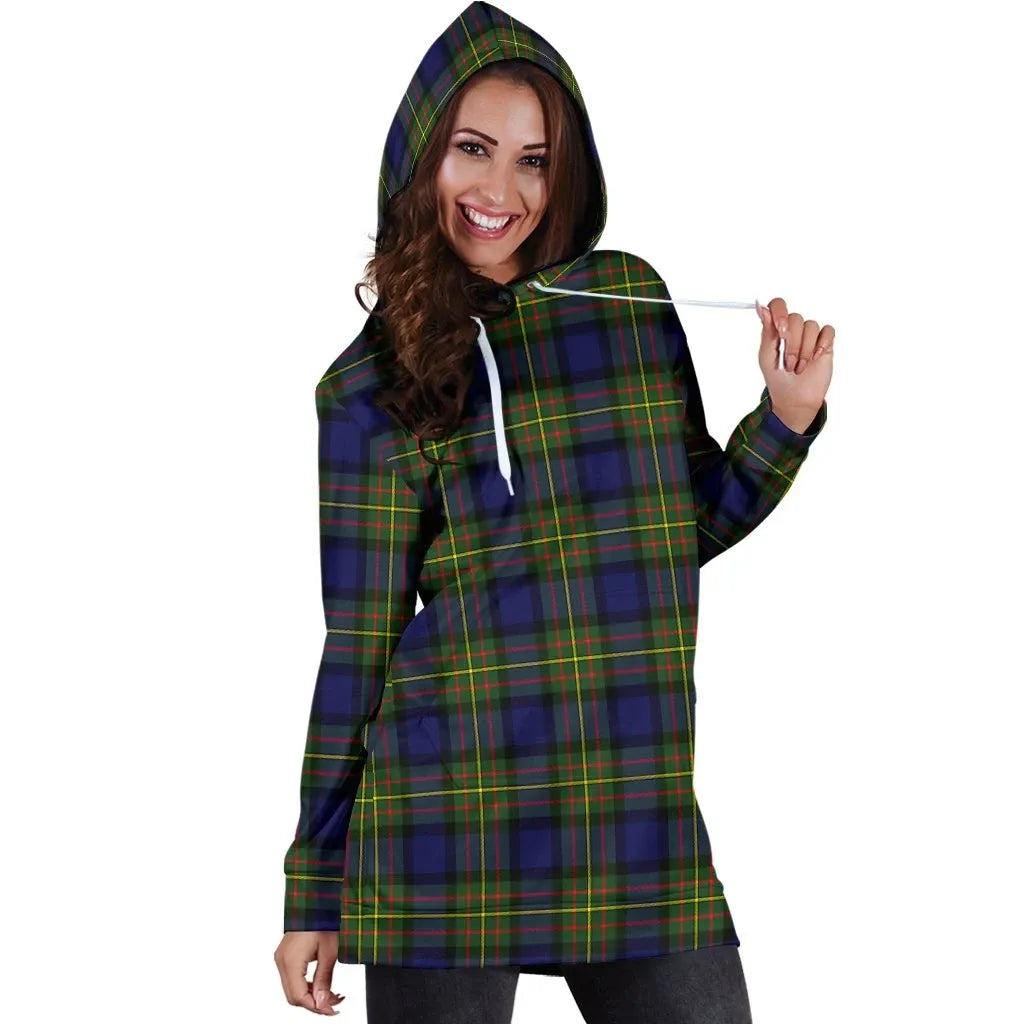 MacLay Modern Tartan Plaid Hoodie Dress