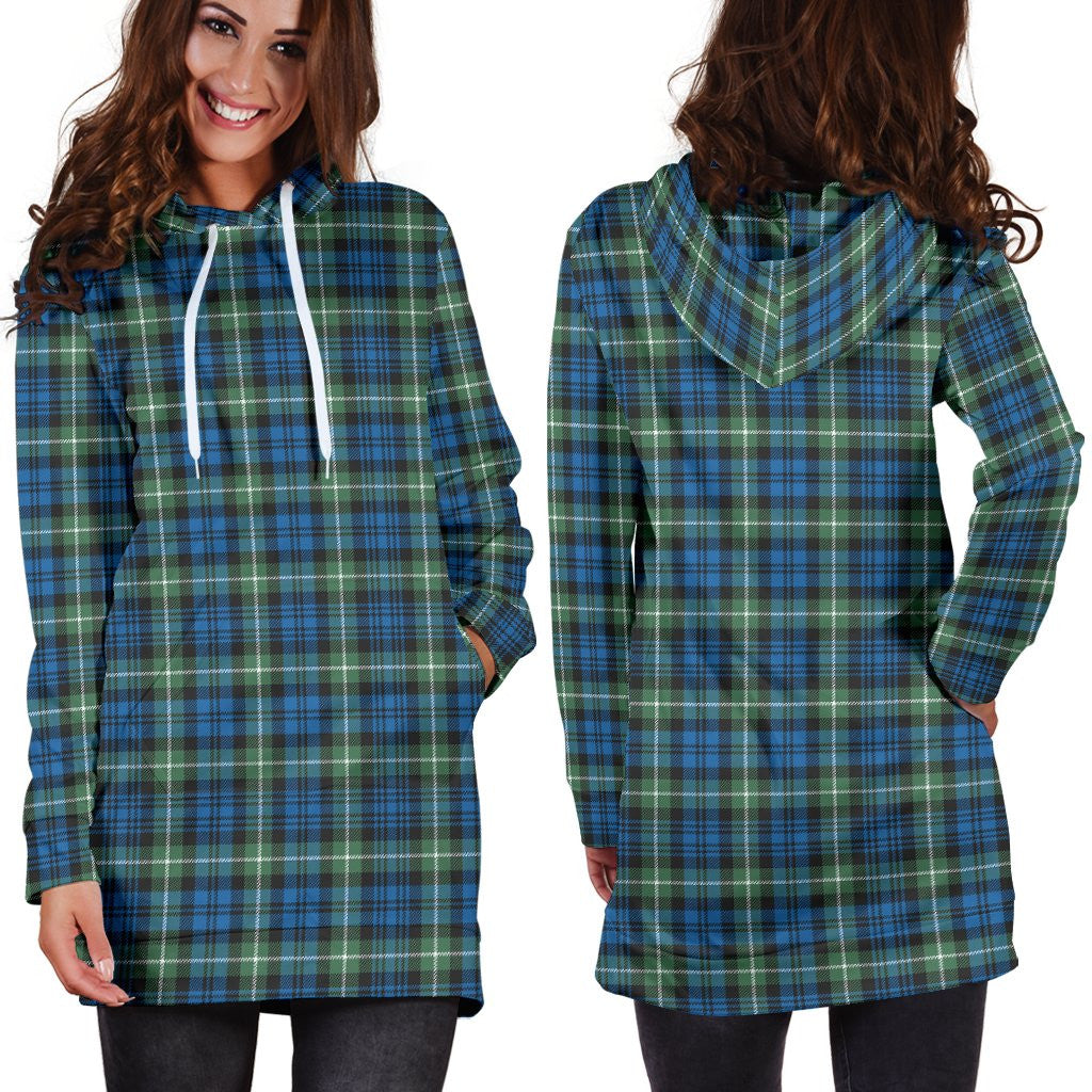 Lamont Ancient Tartan Plaid Hoodie Dress