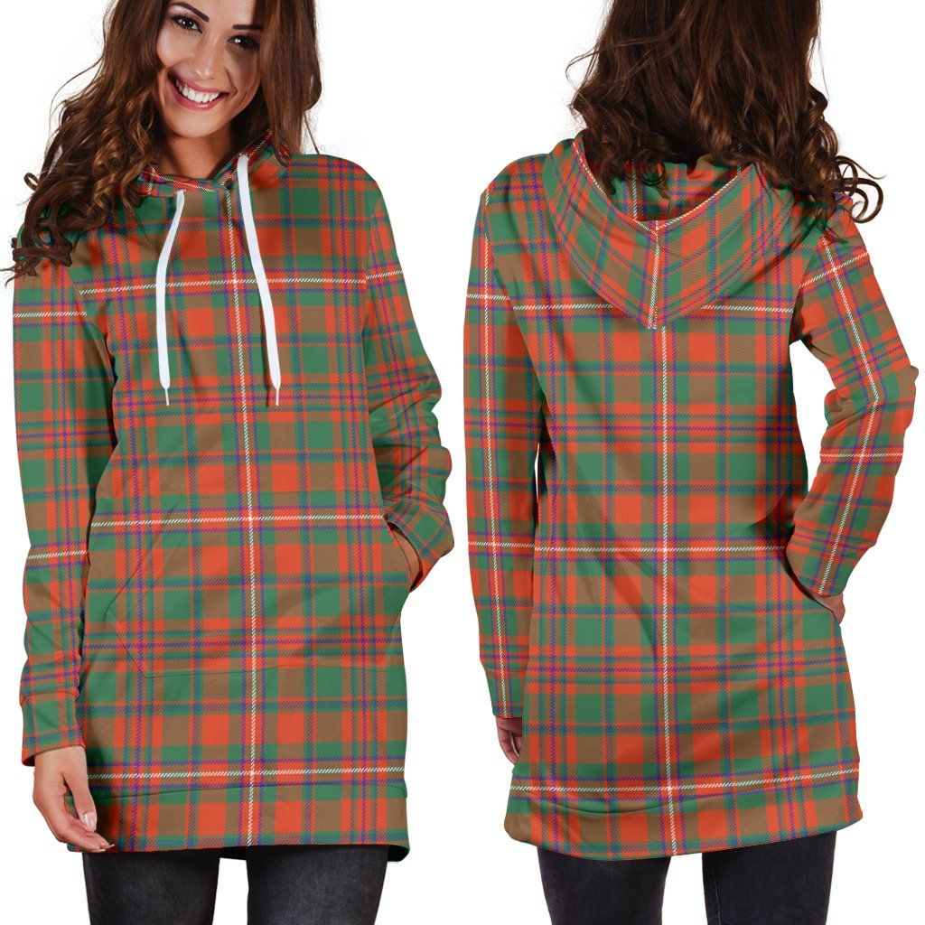 MacKinnon Ancient Tartan Plaid Hoodie Dress