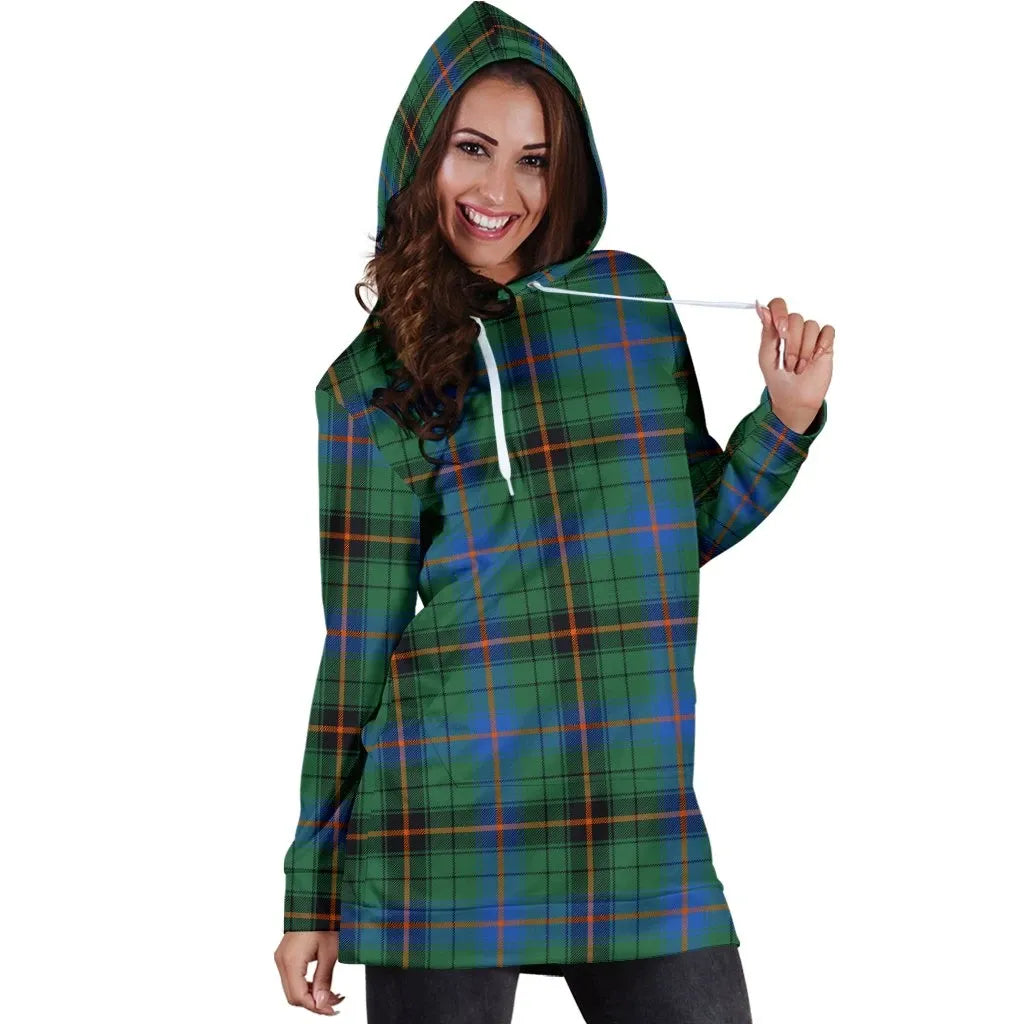 Davidson Ancient Tartan Plaid Hoodie Dress