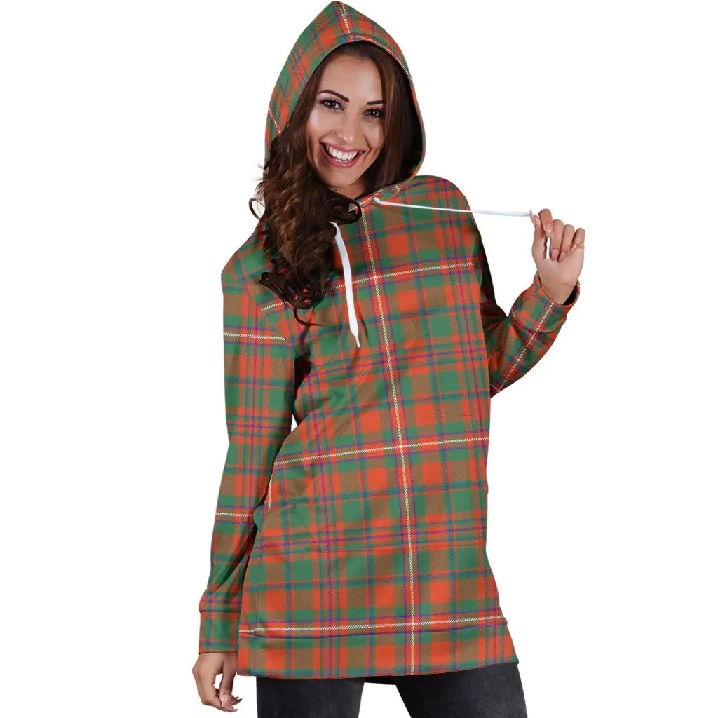 MacKinnon Ancient Tartan Plaid Hoodie Dress