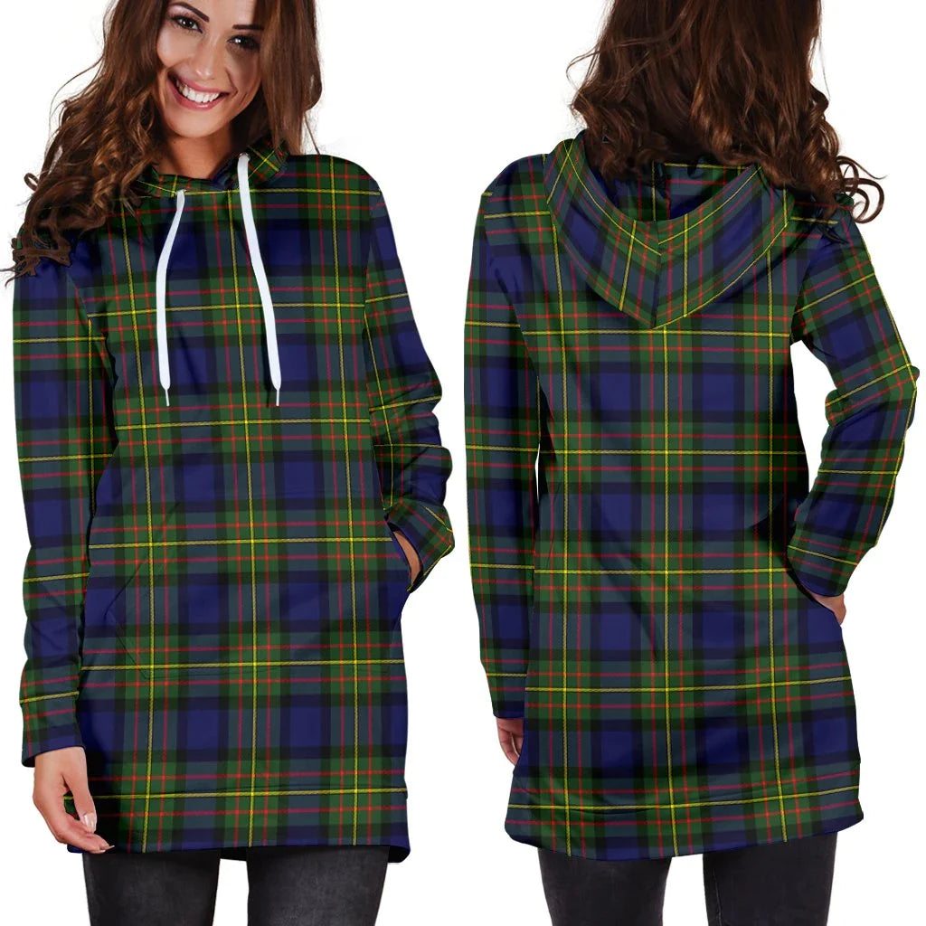 MacLay Modern Tartan Plaid Hoodie Dress