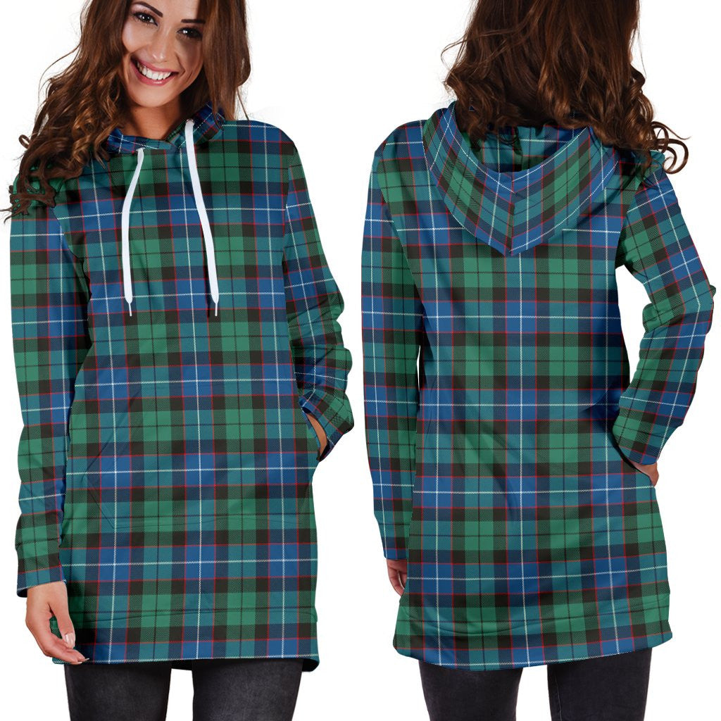 Hunter Ancient Tartan Plaid Hoodie Dress