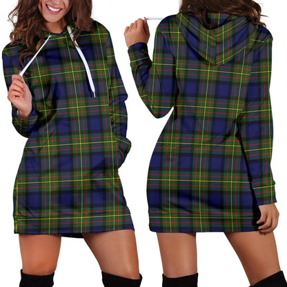 MacLay Modern Tartan Plaid Hoodie Dress