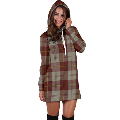 Cunningham Burgundy Dancers Tartan Plaid Hoodie Dress