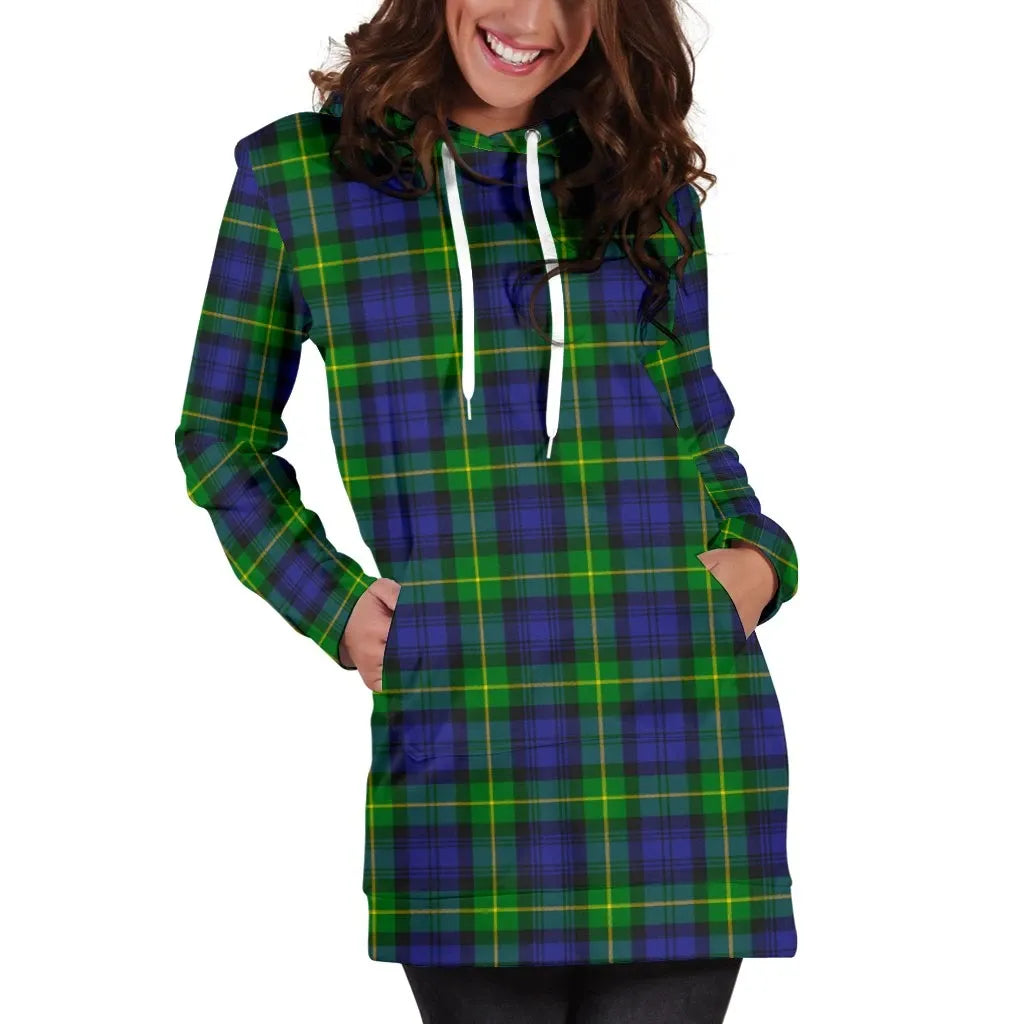 Gordon Modern Tartan Plaid Hoodie Dress