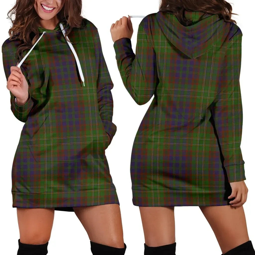 Cunningham Hunting Modern Tartan Plaid Hoodie Dress