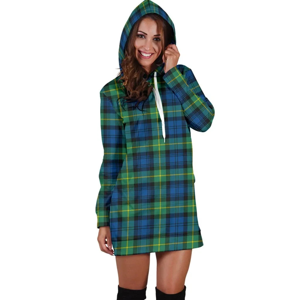 Gordon Ancient Tartan Plaid Hoodie Dress