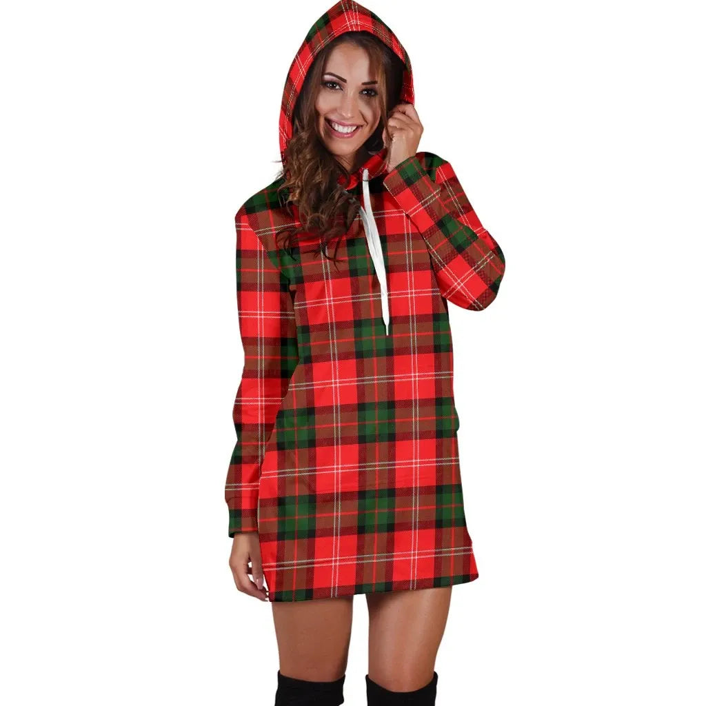 Nesbitt Modern Tartan Plaid Hoodie Dress