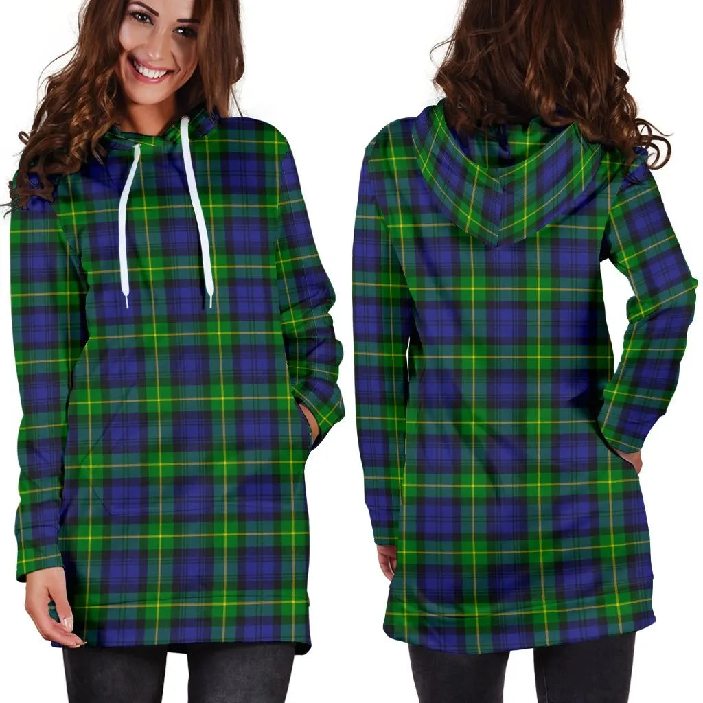 Gordon Modern Tartan Plaid Hoodie Dress