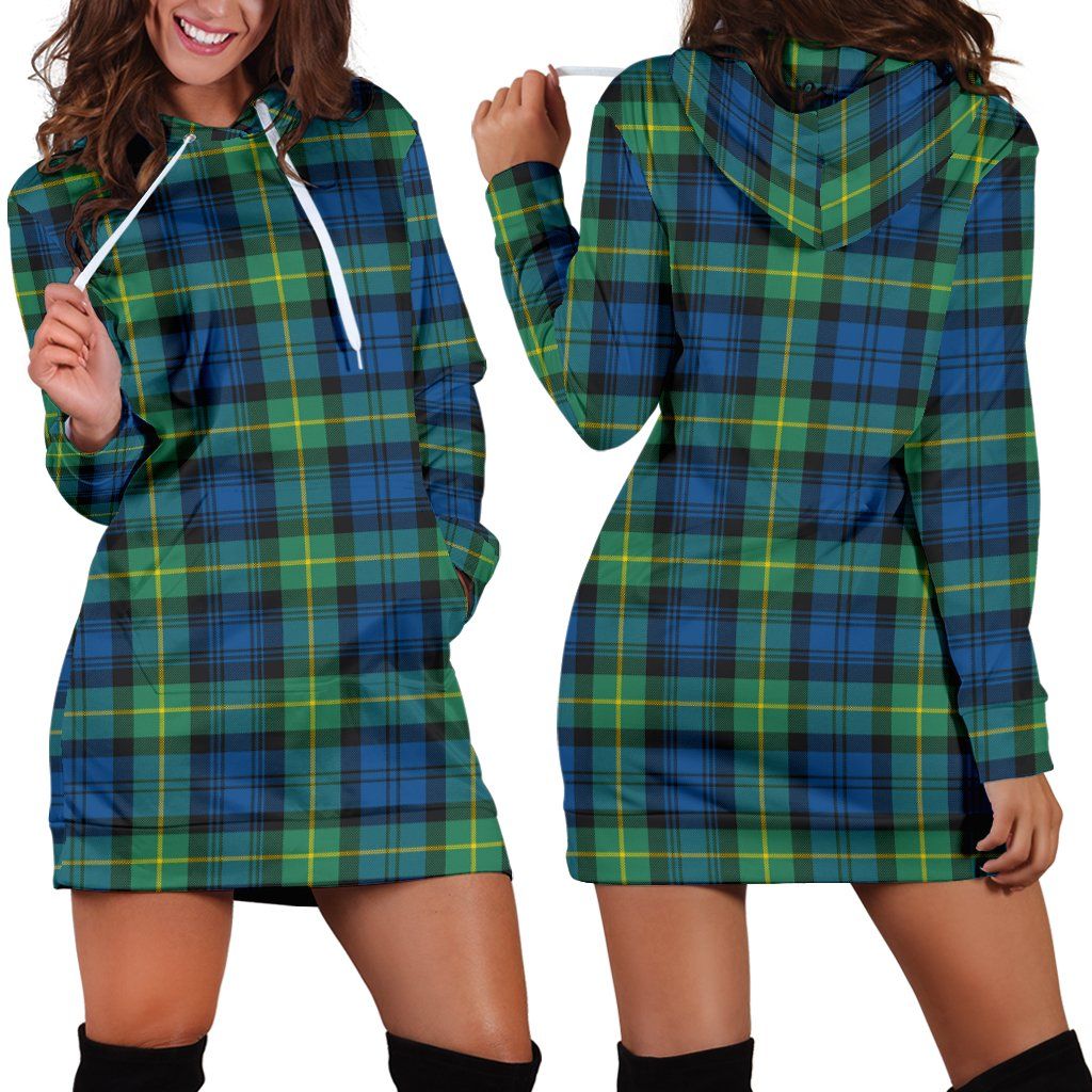 Gordon Ancient Tartan Plaid Hoodie Dress