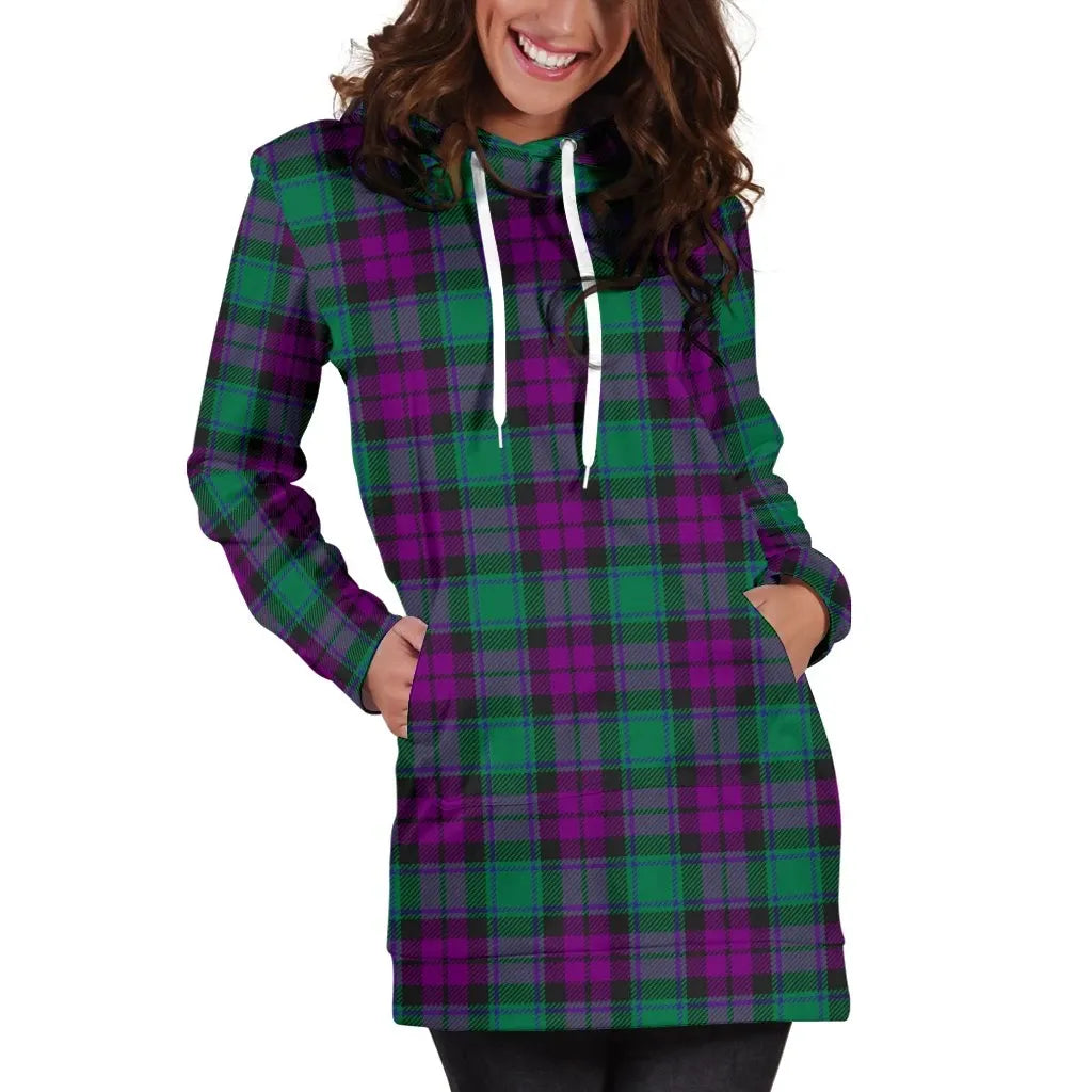 Hoodie Dress, MacArthur Milton Tartan Plaid Hoodie Dress