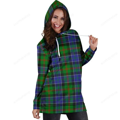 Paterson Tartan Plaid Hoodie Dress