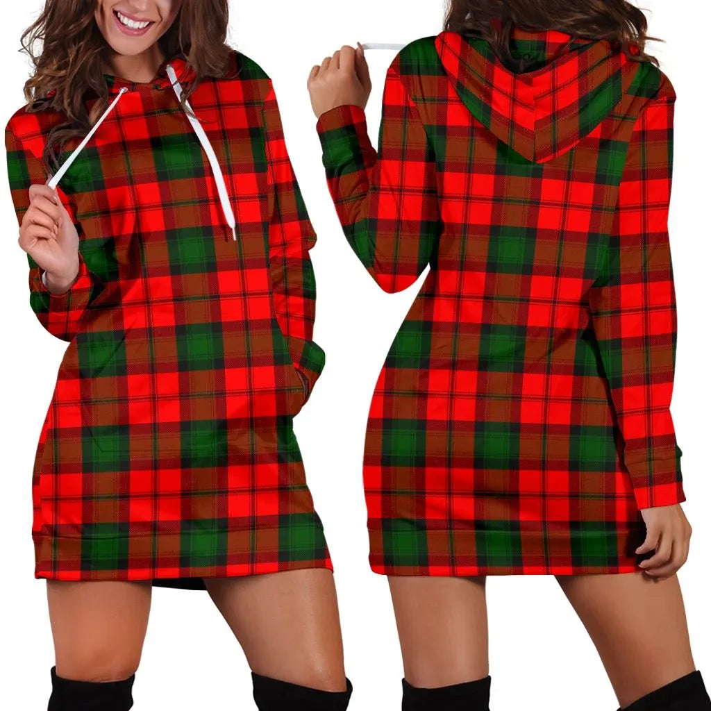 Kerr Modern Tartan Plaid Hoodie Dress