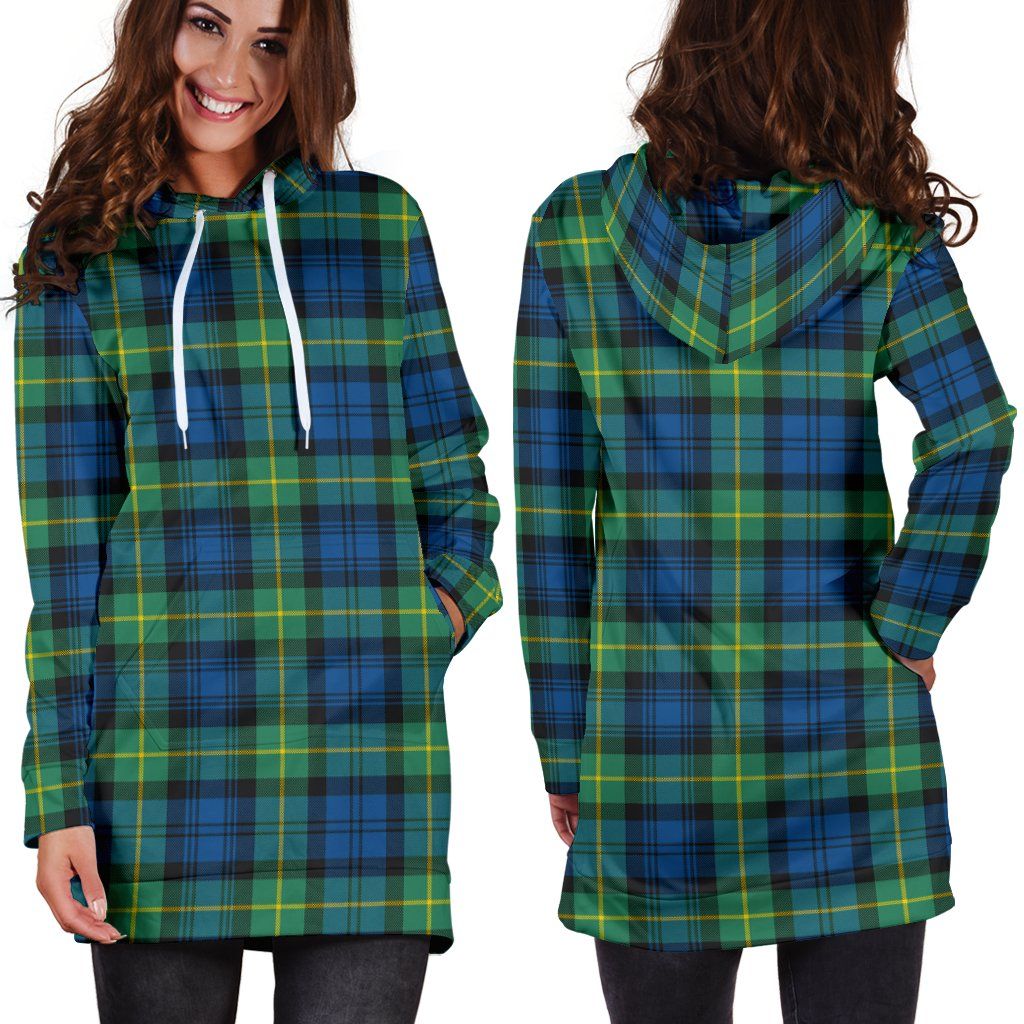 Gordon Ancient Tartan Plaid Hoodie Dress