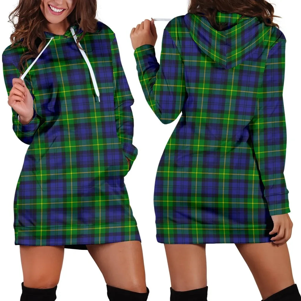 Gordon Modern Tartan Plaid Hoodie Dress