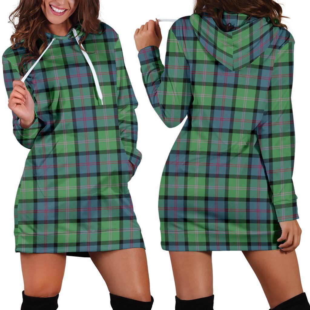 MacThomas Ancient Tartan Plaid Hoodie Dress