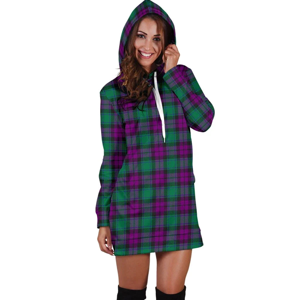 Hoodie Dress, MacArthur Milton Tartan Plaid Hoodie Dress