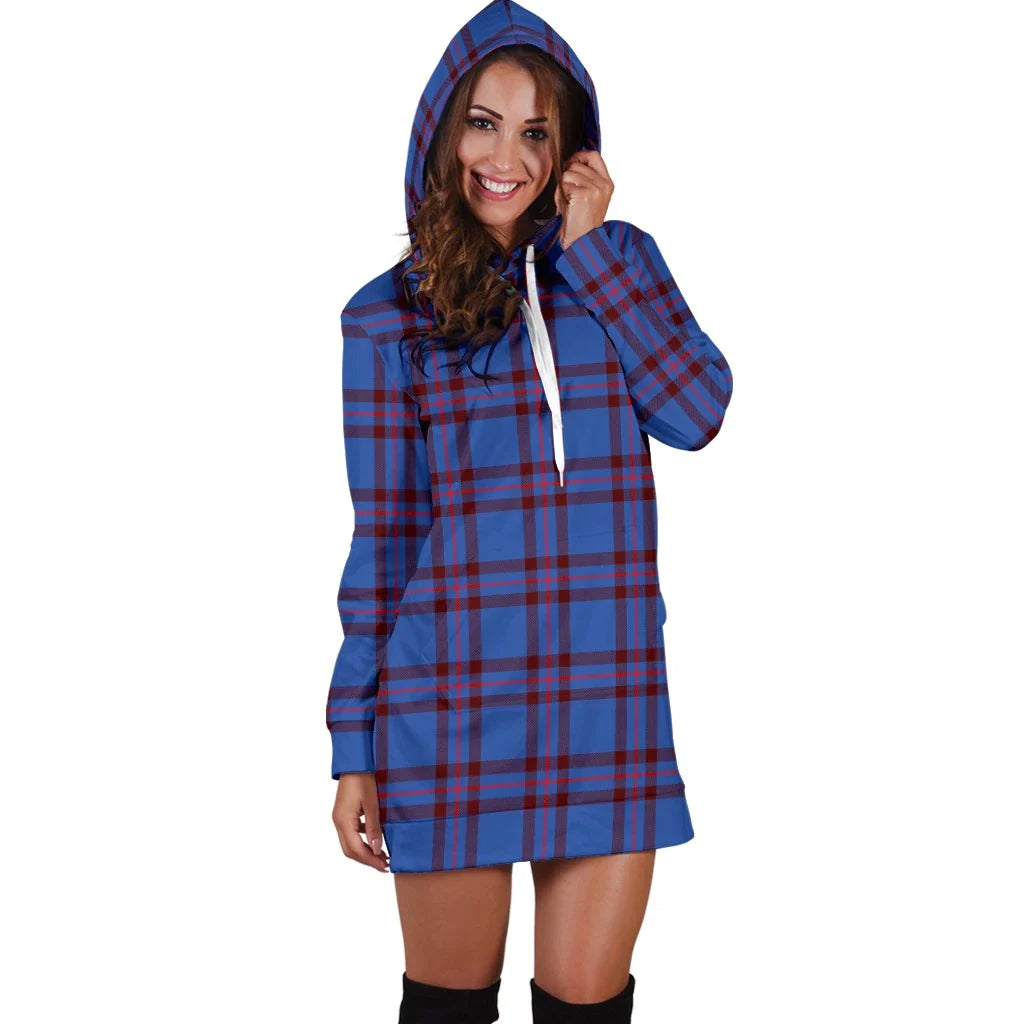 Elliot Modern Tartan Plaid Hoodie Dress