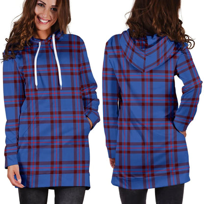 Elliot Modern Tartan Plaid Hoodie Dress