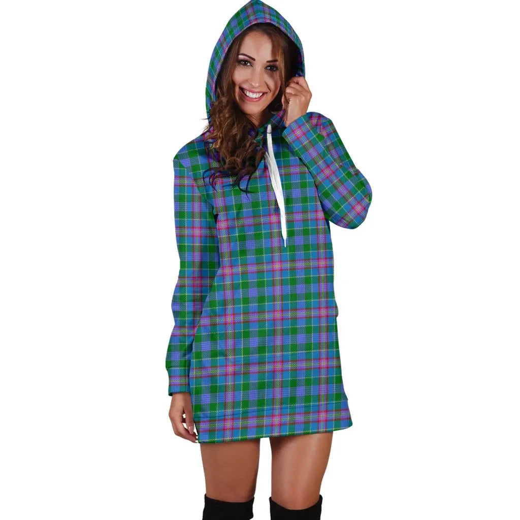 Pitcairn Hunting Tartan Plaid Hoodie Dress