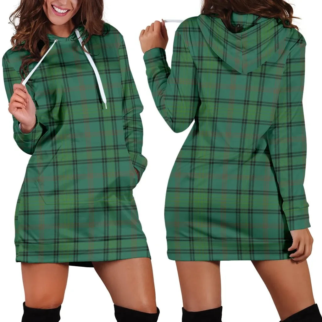 Ross Hunting Ancient Tartan Plaid Hoodie Dress