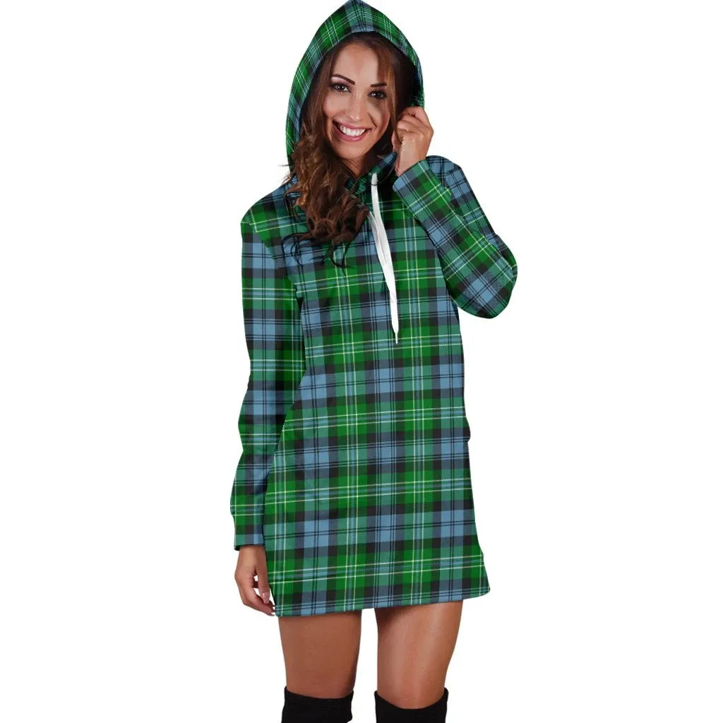 Arbuthnot Ancient Tartan Plaid Hoodie Dress