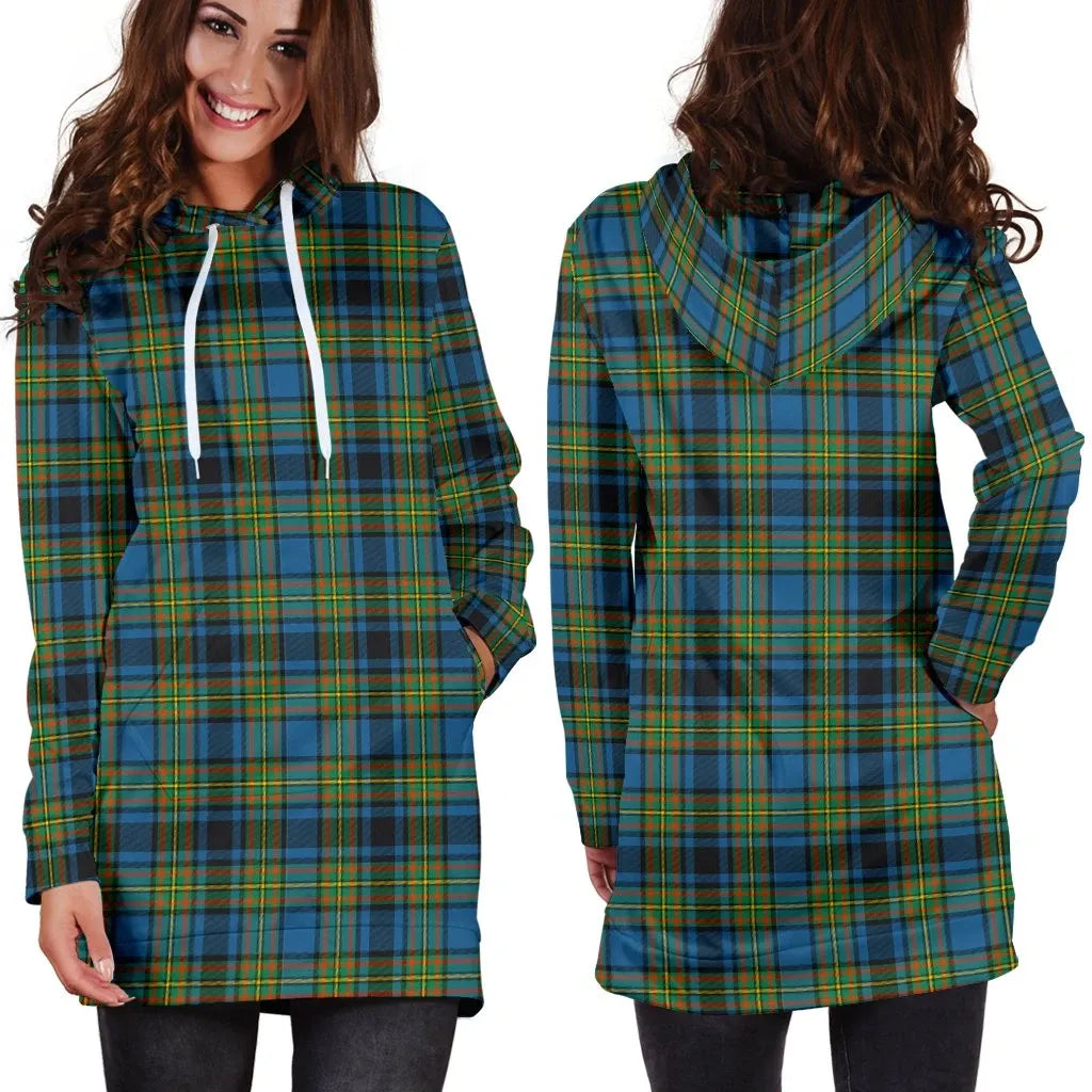 Gillies Ancient Tartan Plaid Hoodie Dress