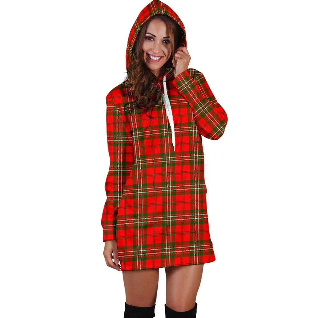 SCOTT MODERN Tartan Plaid Hoodie Dress