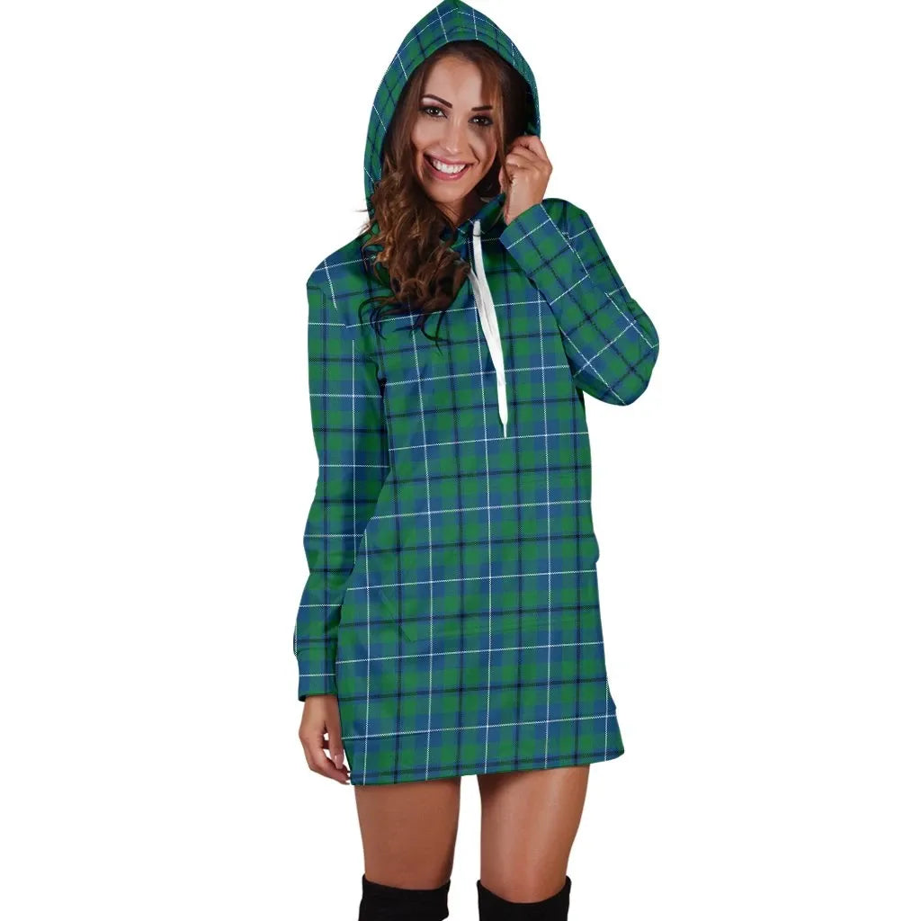 Douglas Ancient Tartan Plaid Hoodie Dress