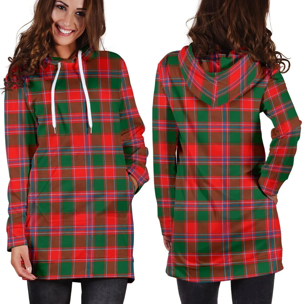 Dalziel Modern Tartan Plaid Hoodie Dress