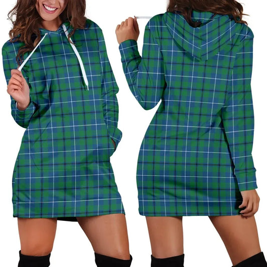 Douglas Ancient Tartan Plaid Hoodie Dress