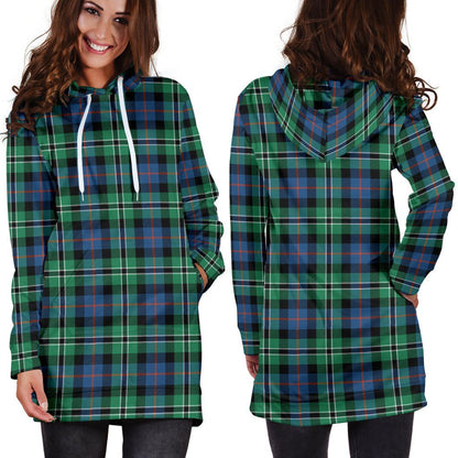 Rose Hunting Ancient Tartan Plaid Hoodie Dress