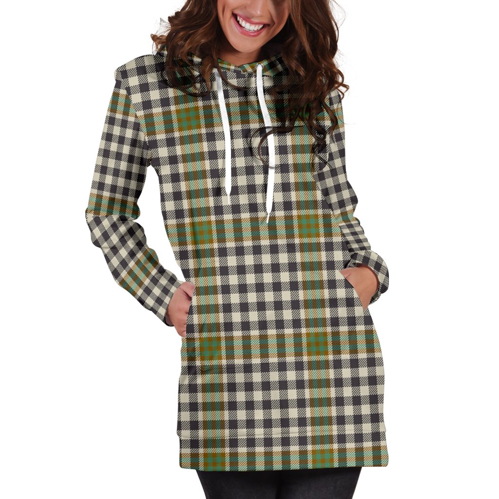 Burns Check Tartan Plaid Hoodie Dress