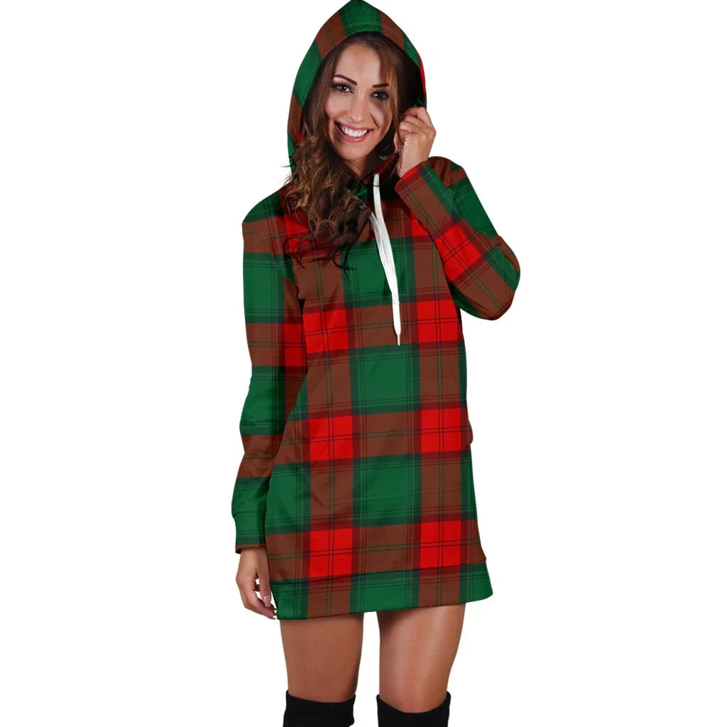 Stewart Atholl Modern Tartan Plaid Hoodie Dress