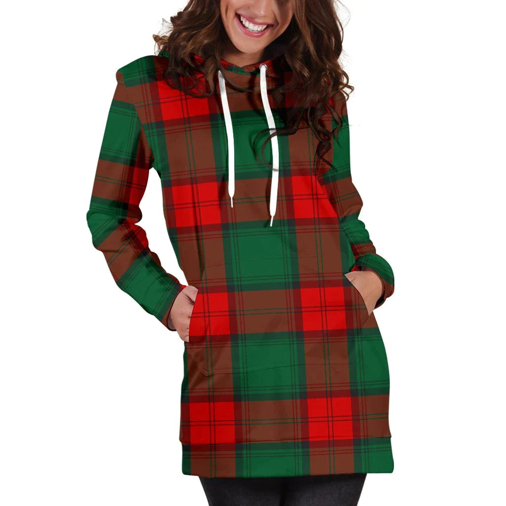 Stewart Atholl Modern Tartan Plaid Hoodie Dress