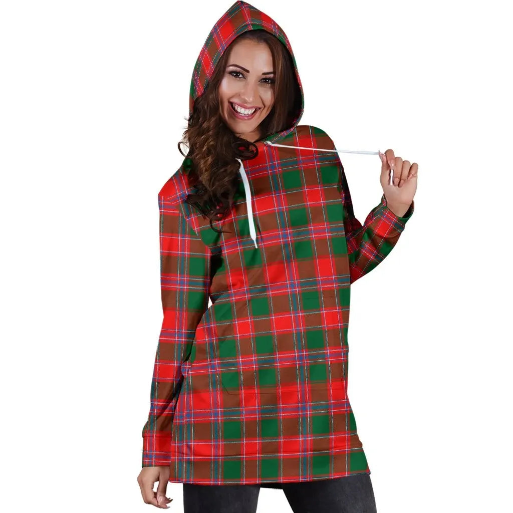 Dalziel Modern Tartan Plaid Hoodie Dress