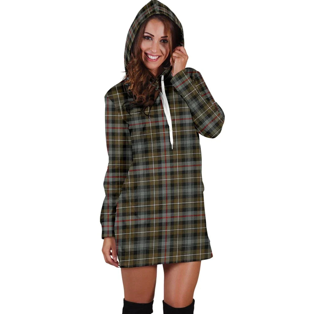 MacKenzie Weathered Tartan Plaid Hoodie Dress